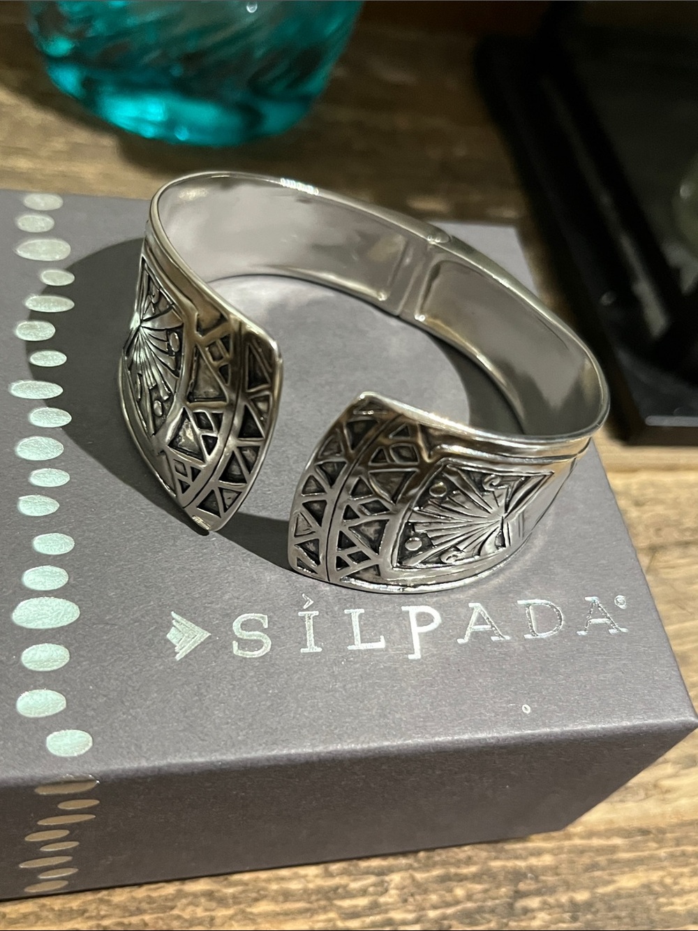 HTF Silpada Willow Hinge Cuff Bracelet | B3322